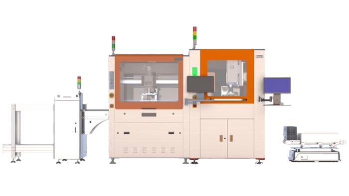 GAM336AL + ZM620G Milling Cutter PCB Depaneling Machine+ Sorting and Tray Loading Machine + AGV