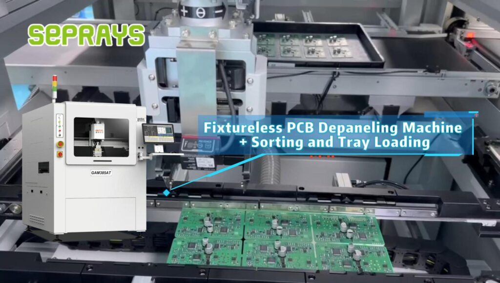Fixtureless PCB Depaneling Machine