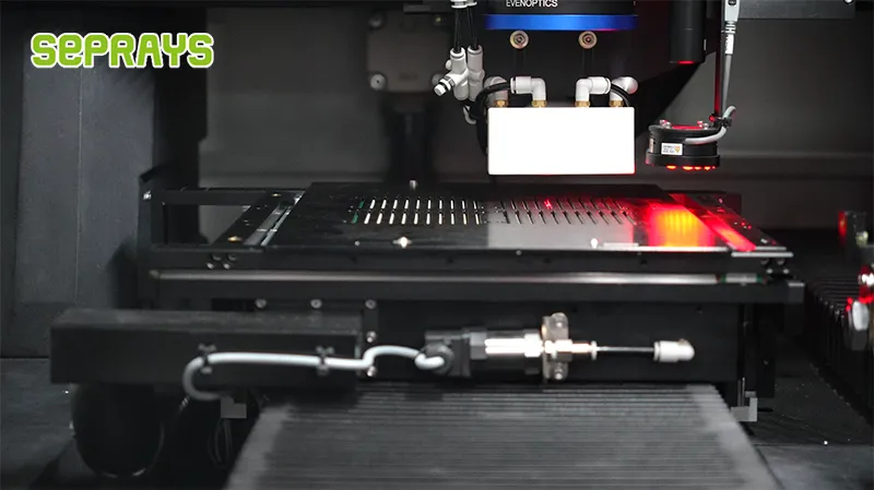 Inline depaneling machine favors