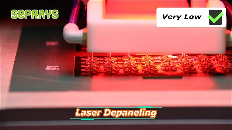 laser depaneling stress