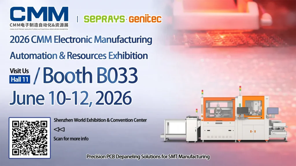 SEPRAYS & Genitec to Showcase Precision PCB Depaneling Solutions at CMM 2026 Shenzhen