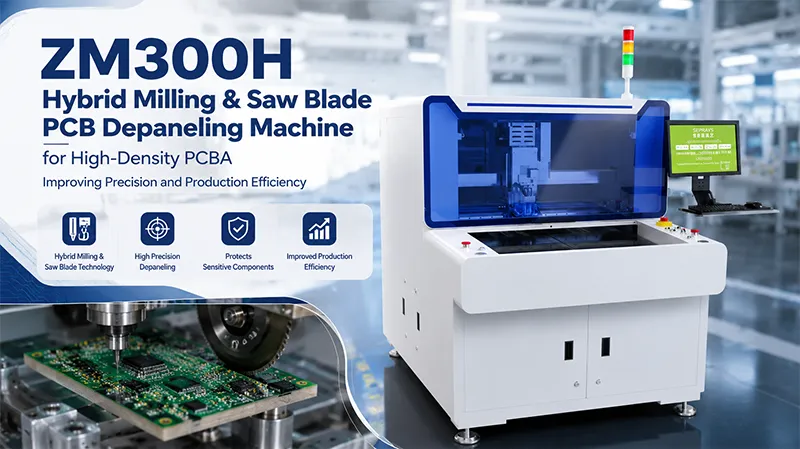 ZM300H Hybrid Milling & Saw Blade PCB Depaneling Machine for High-Density PCBA