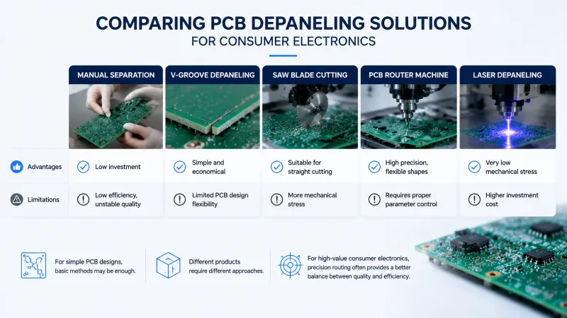 Comparing PCB Depaneling Solutions for Consumer Electronics