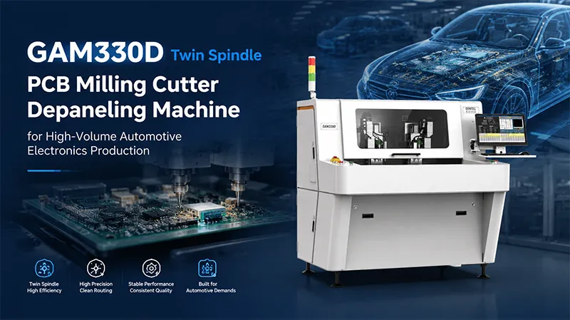 GAM330D Twin Spindle PCB Milling Cutter Depaneling Machine for High-Volume Automotive Electronics Production