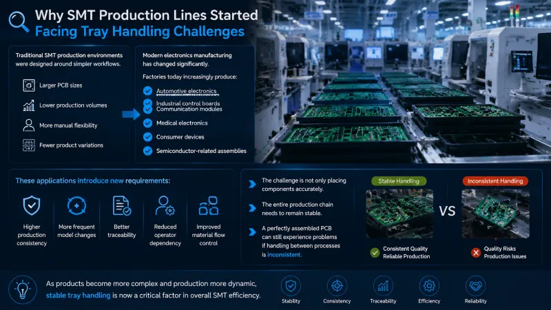 Why SMT Production Lines Started Facing Tray Handling Challenges