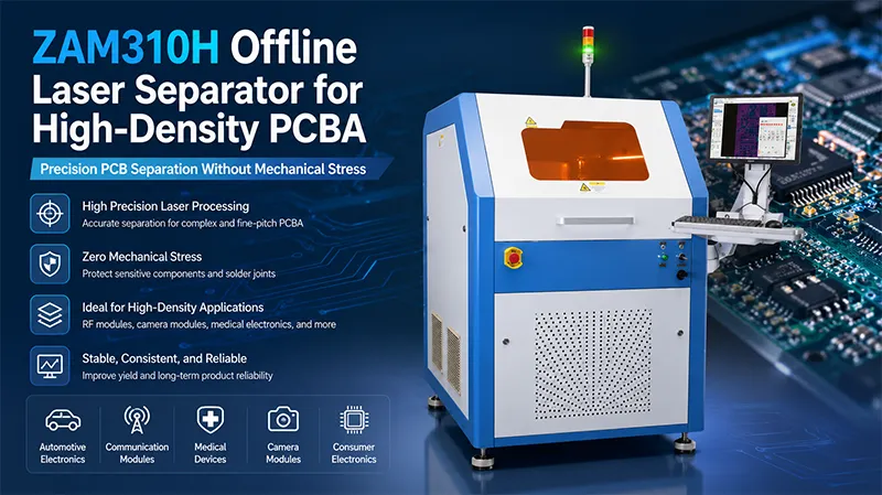 ZAM310H Offline Laser Separator for High-Density PCBA