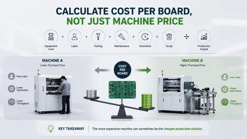 Calculate Cost Per Board, Not Just Machine Price