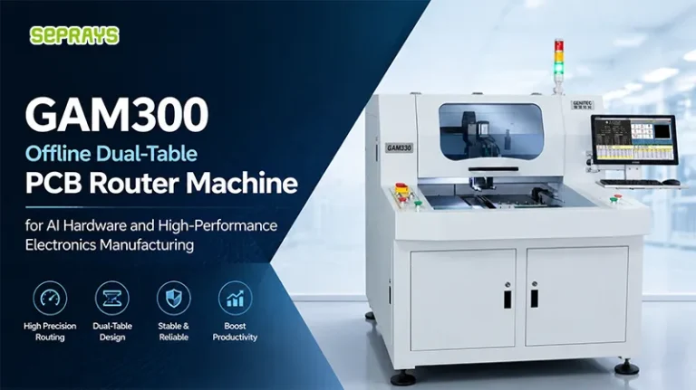 GAM300 Offline Dual-Table PCB Router Machine for AI Hardware and High-Performance Electronics Manufacturing
