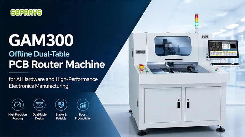 GAM300 Offline Dual-Table PCB Router Machine for AI Hardware and High-Performance Electronics Manufacturing