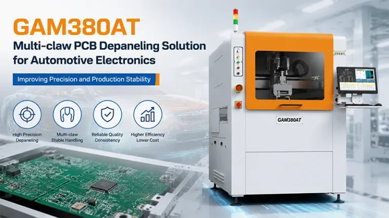 GAM380AT Multi-claw PCB Depaneling Solution for Automotive Electronics Improving Precision and Production Stability