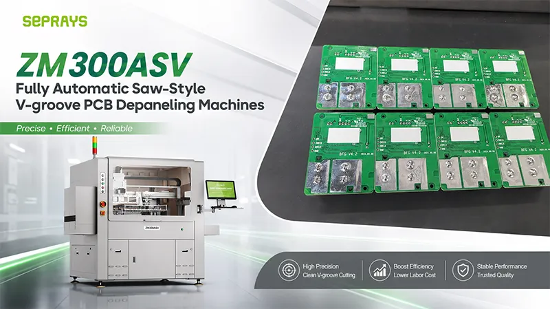ZM300ASV Fully Automatic V-Groove PCB Depaneling for High-Volume Electronics Manufacturing