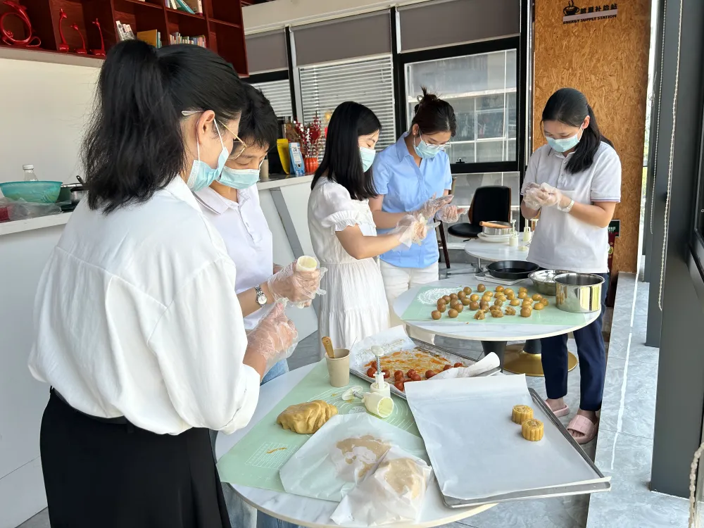 making mooncakes together